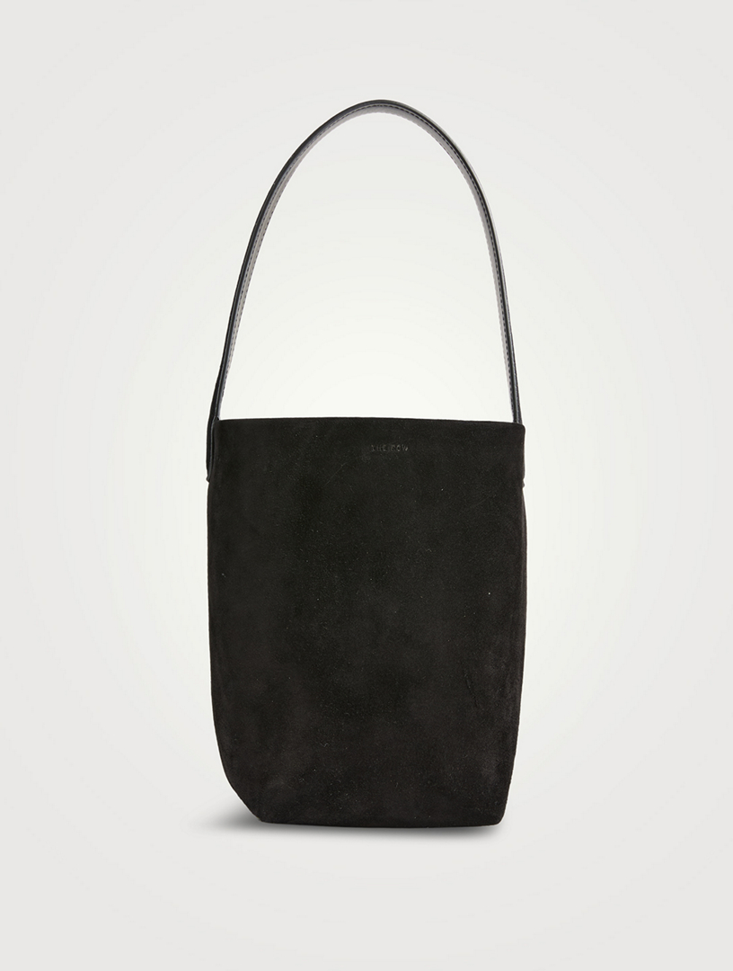 Black suede shopper bag hotsell