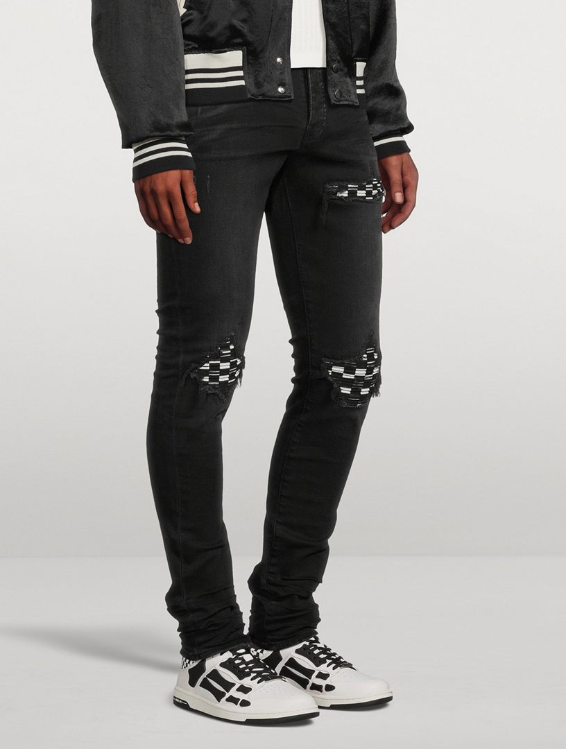 Checkered Skel Top Leather Sneakers
