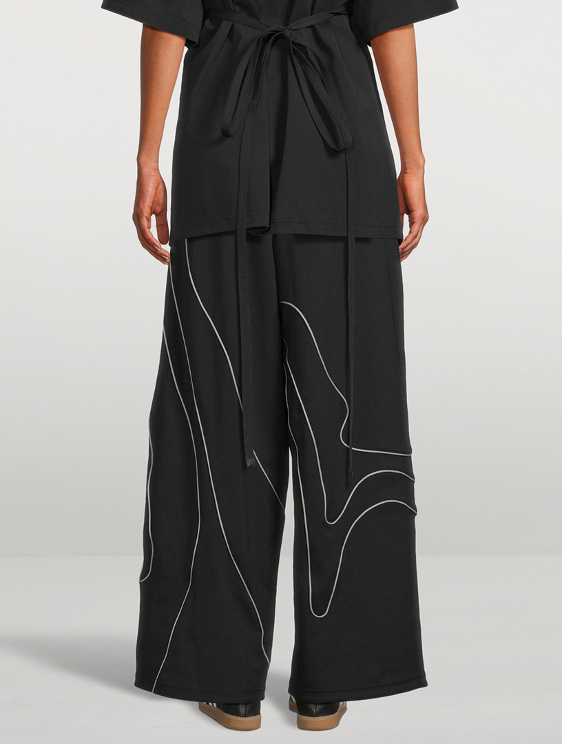 Wide-Leg Track Pants