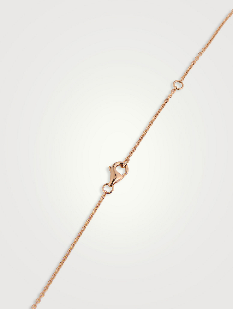 Serti Sur Vide Rose Gold Pendant Necklace With Diamond
