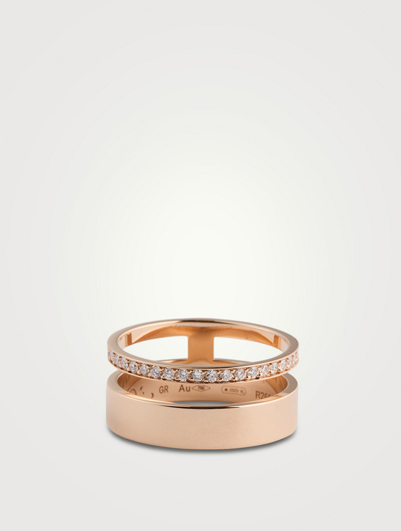 REPOSSI Bague Berbère Module en or rose avec diamants Holt Renfrew