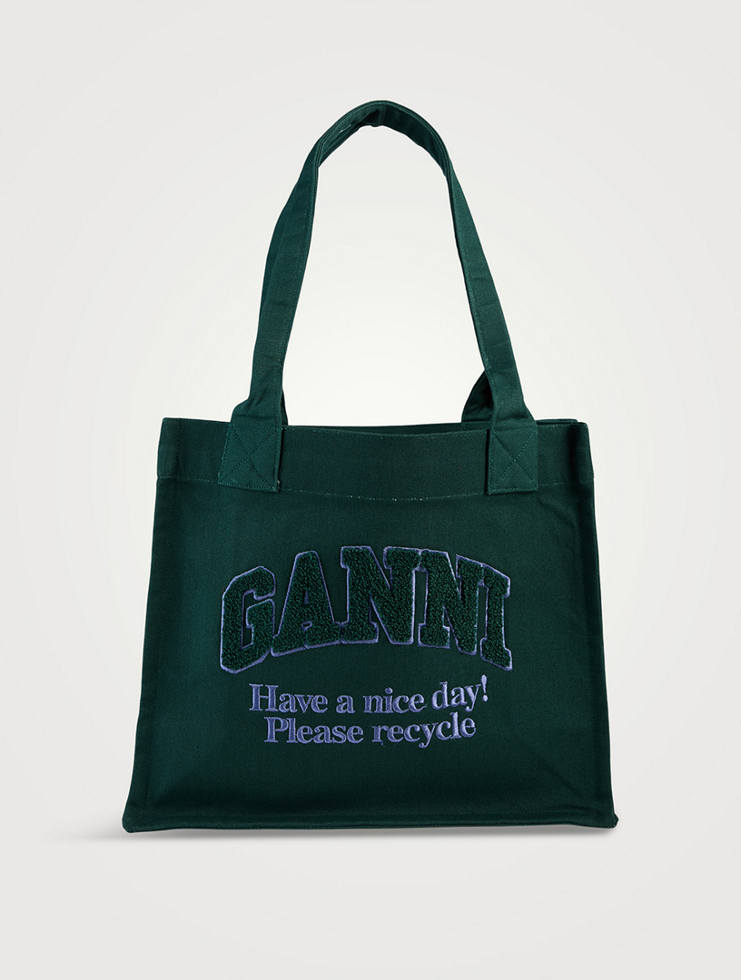 関税送料無料【Ganni】LARGE LOGO CANVAS TOTE BAG GANNI Large Canvas Tote Bag | Holt Renfrew