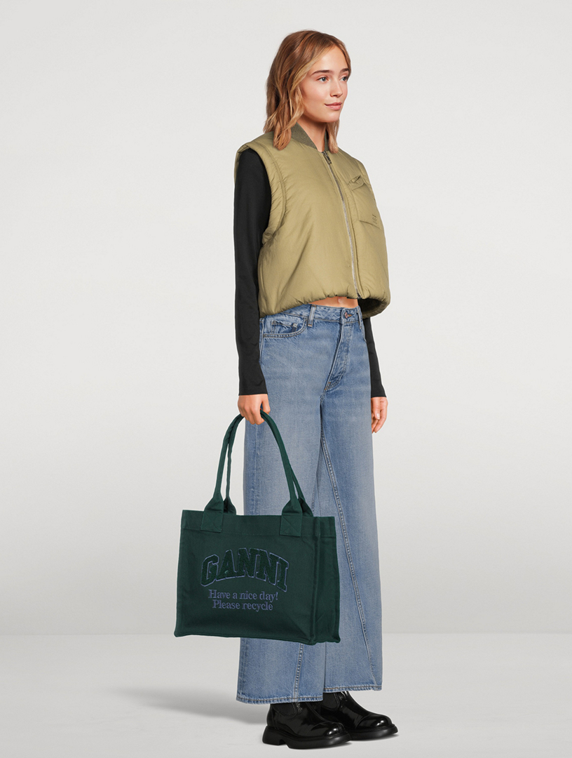 【GANNI】Large Canvas Tote Bag トートバッグ 0400022062222_BLACK?wid=830&