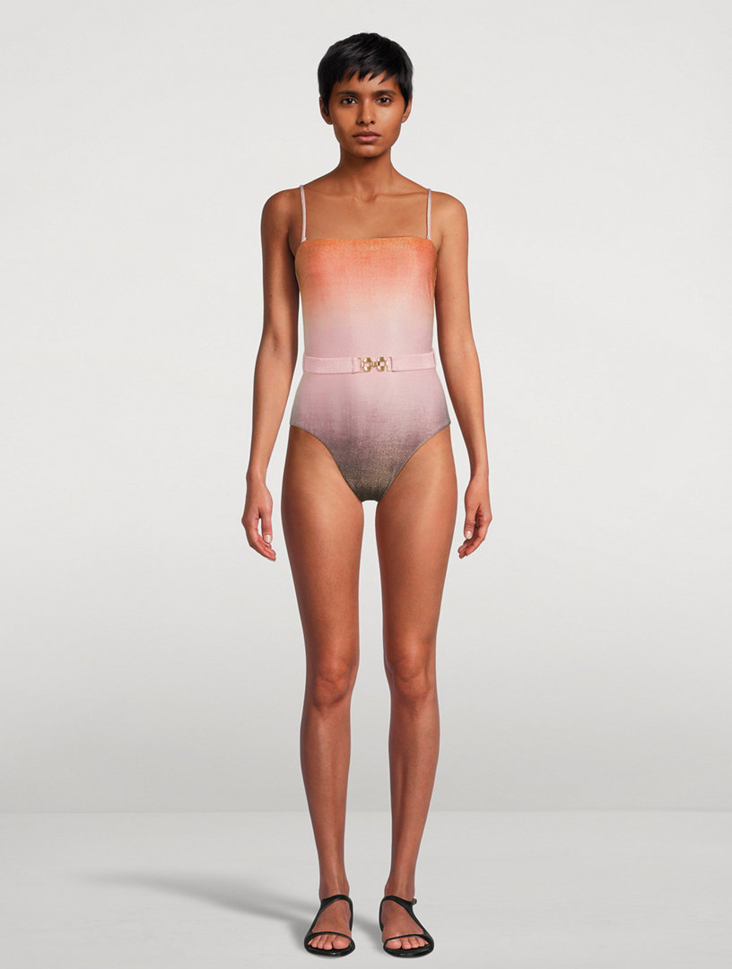 Golden Lurex One-Piece Swimsuit
