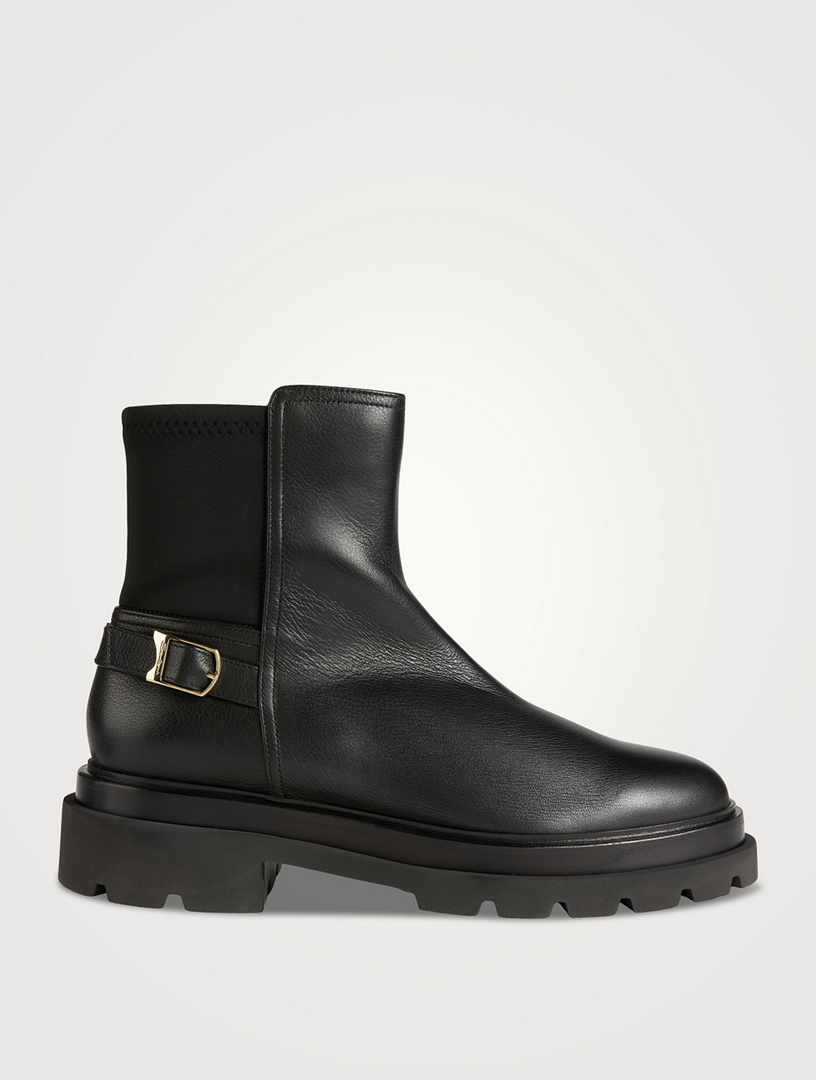 Foreter Leather Lug-Sole Ankle Boots