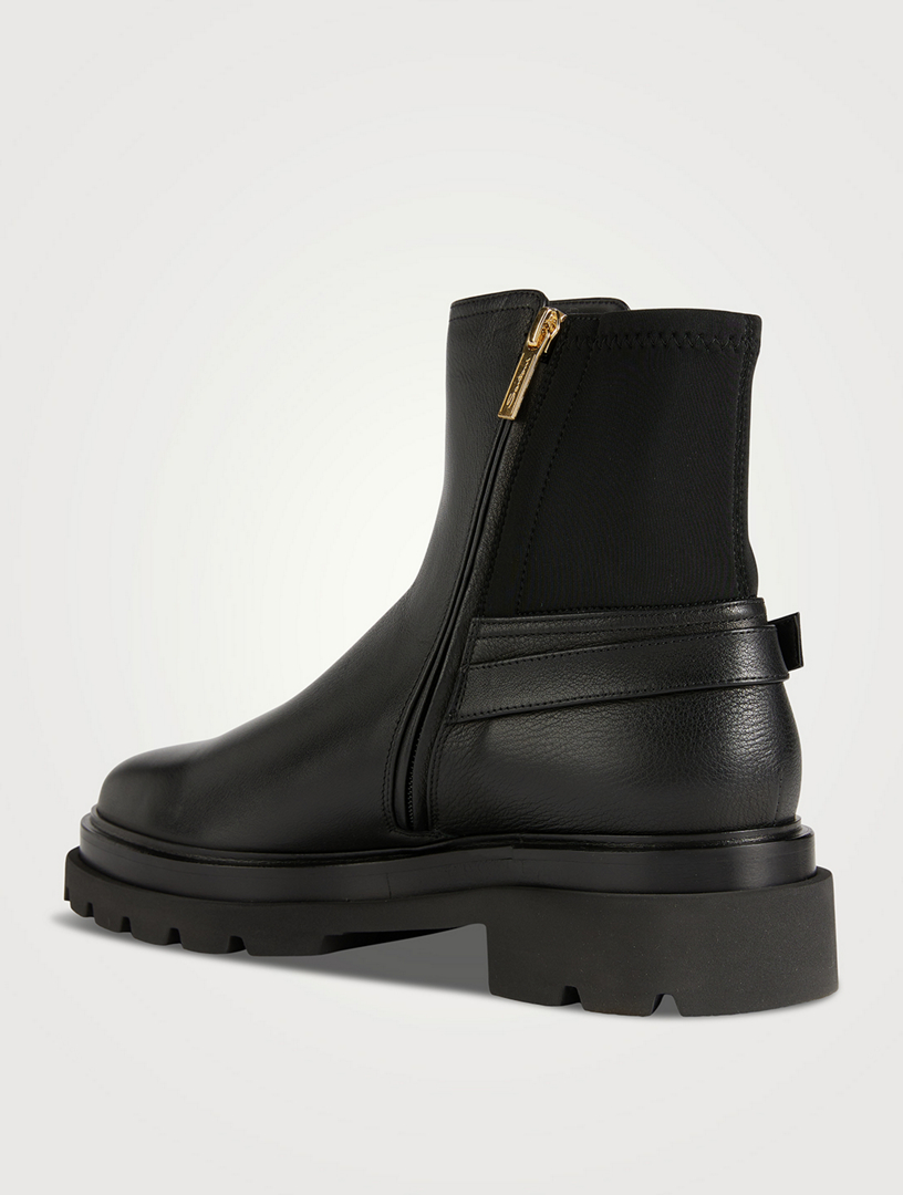 Foreter Leather Lug-Sole Ankle Boots