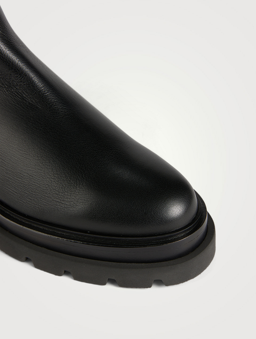 Foreter Leather Lug-Sole Ankle Boots