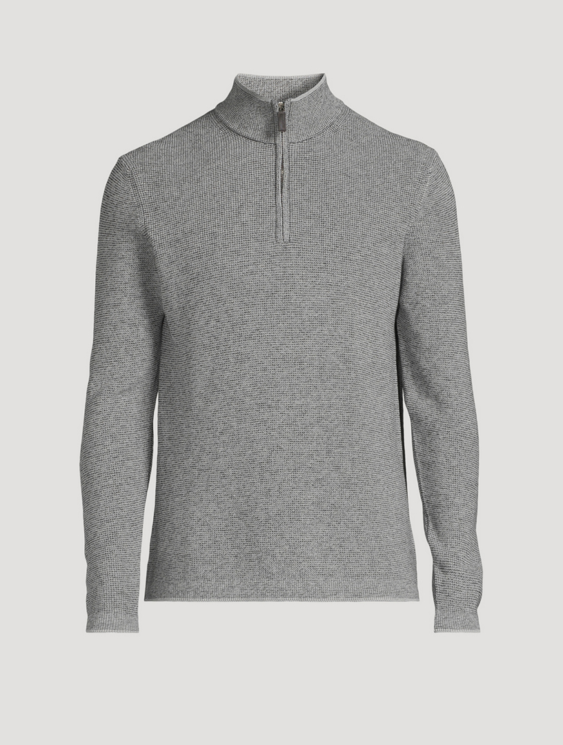 Daulac Cotton Quarter-Zip Sweater