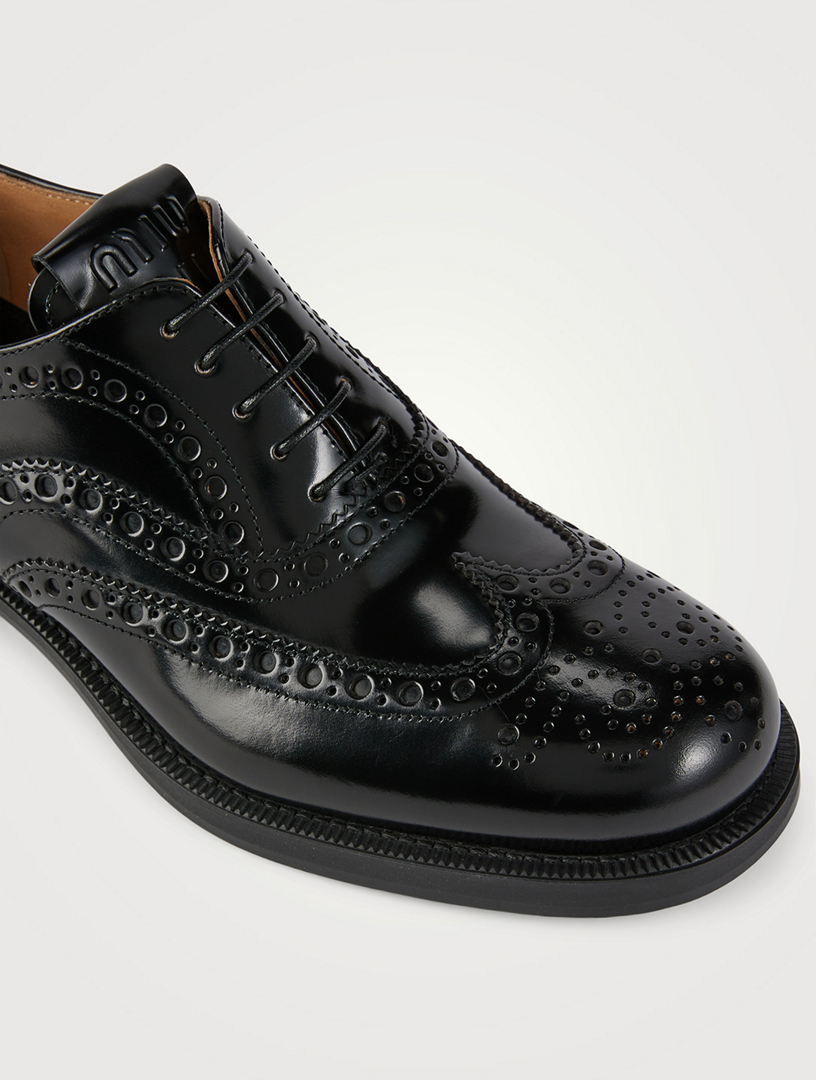 Miu Miu x Church s Leather Oxford Shoes
