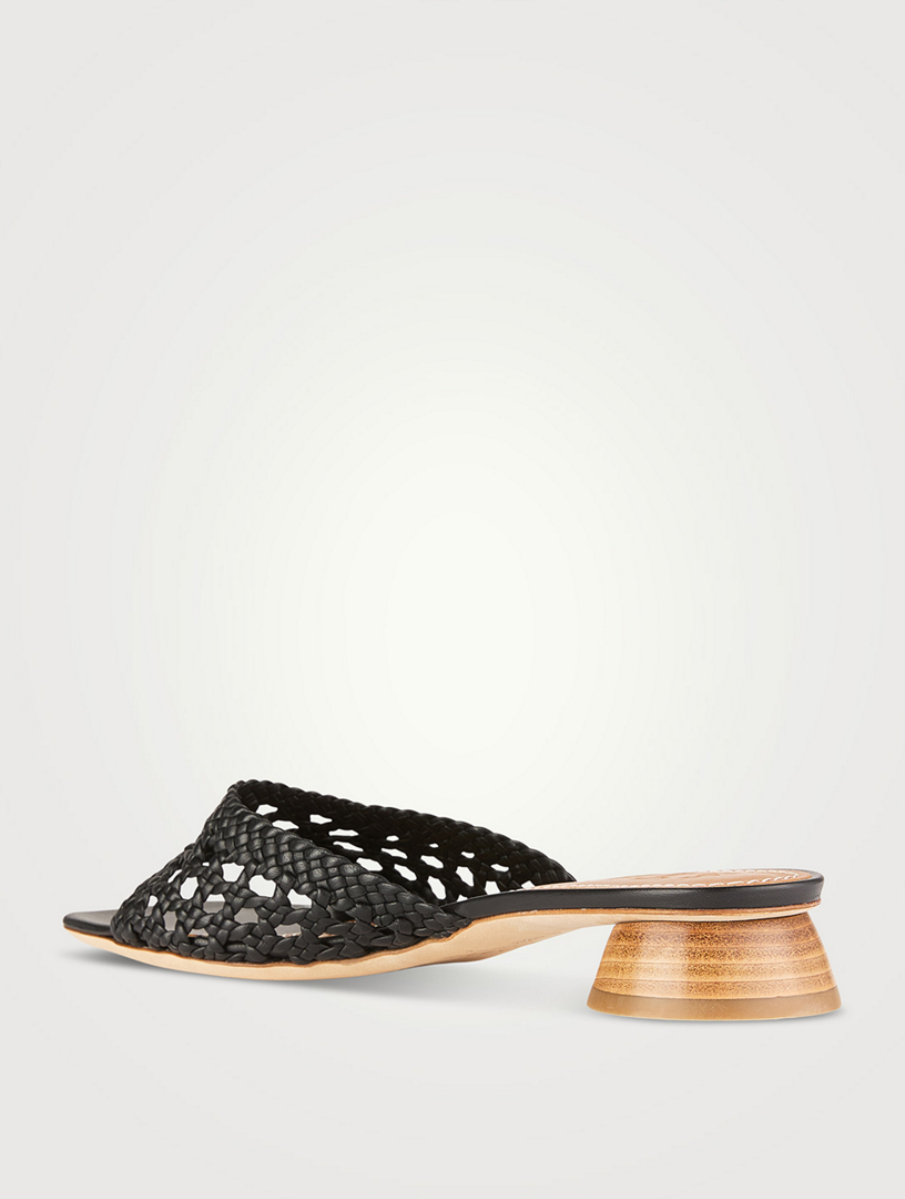 Simone Crochet Leather Mules