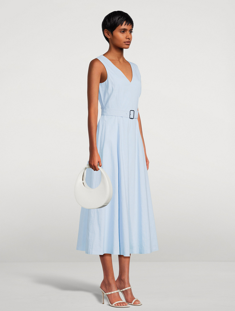Good Linen Belted Midi Dress