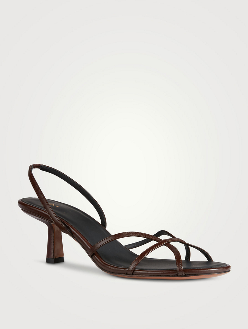 Ibor Leather Slingback Sandals