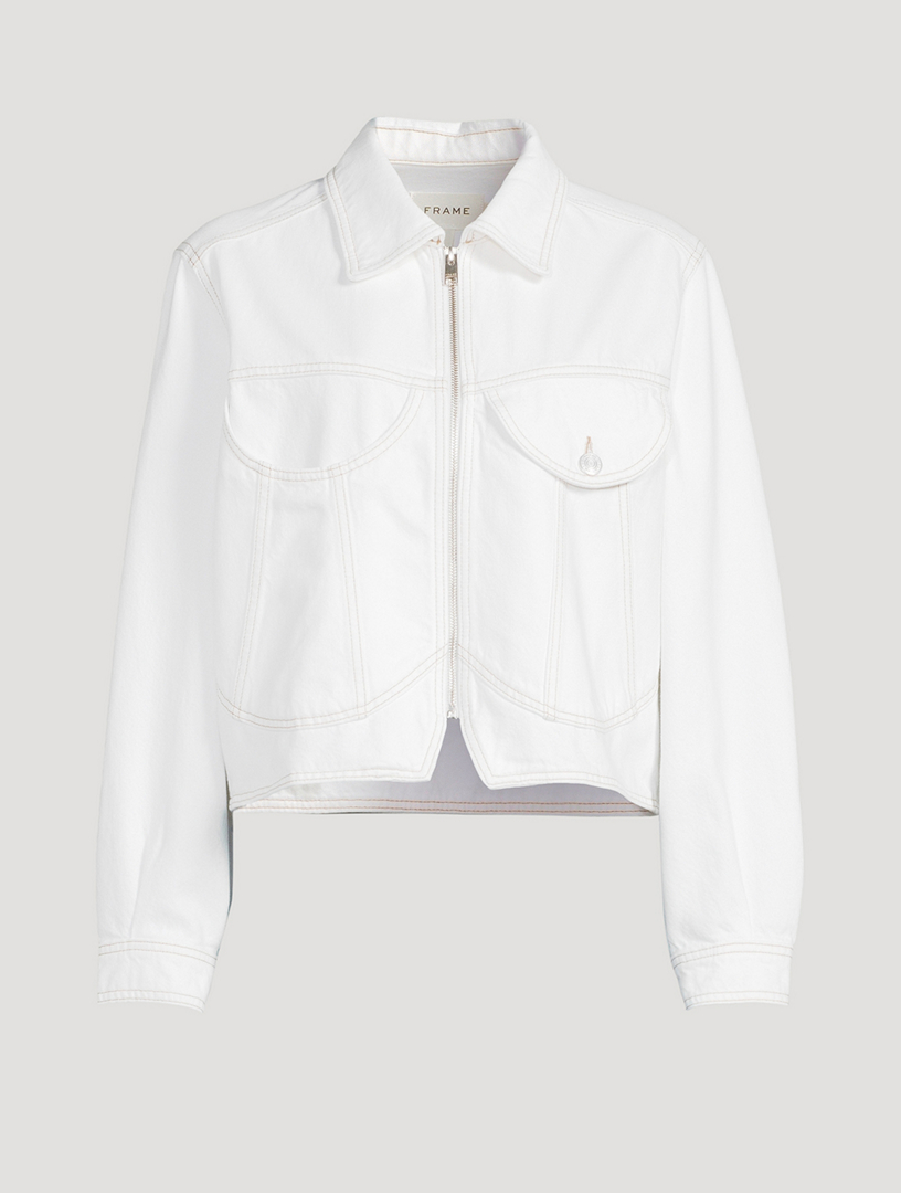 Frame white denim jacket hot sale