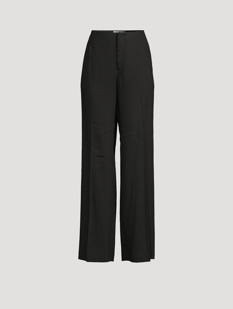 Stretch High-Rise Wide-Leg Pants