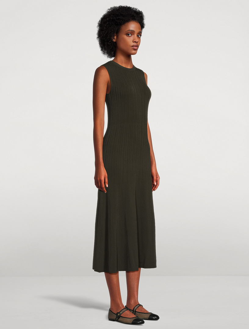 frame ribbed sweater dress Frame-SHINY RIB SWEATER DRESS