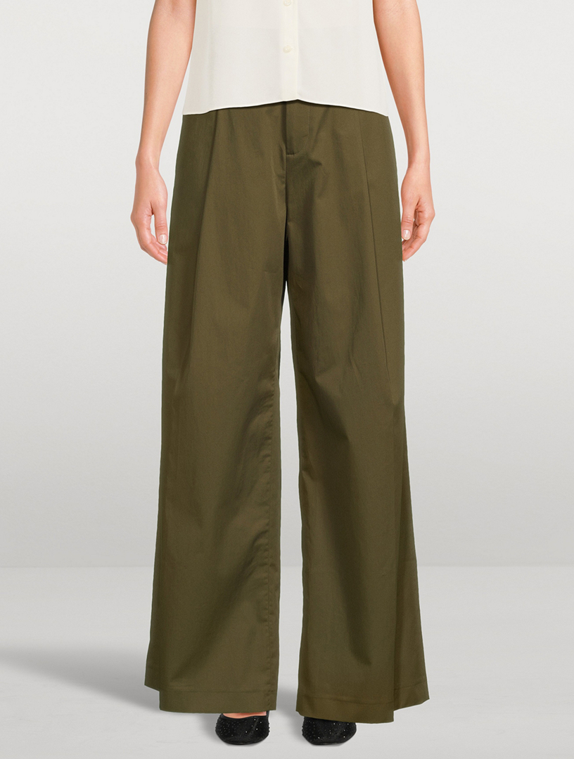 Pleated Wide-Leg Pants