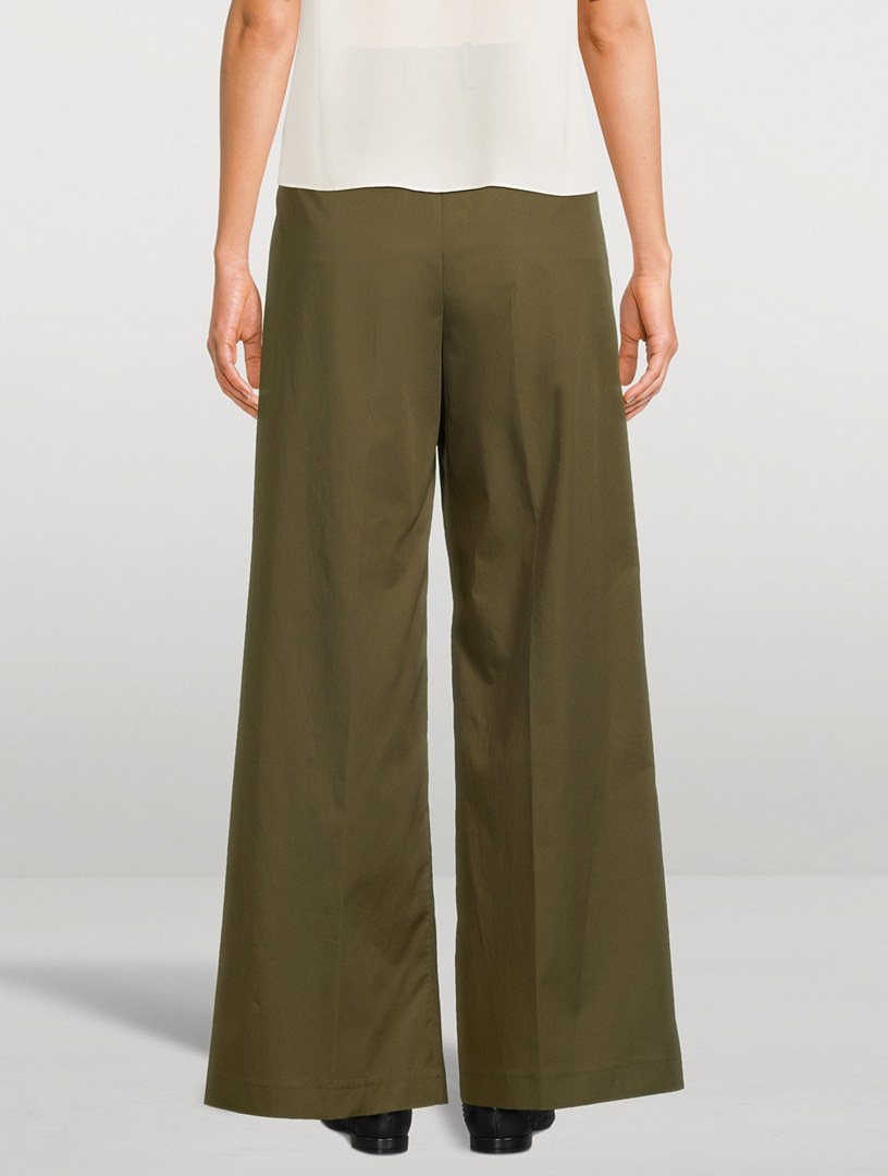 Pleated Wide-Leg Pants