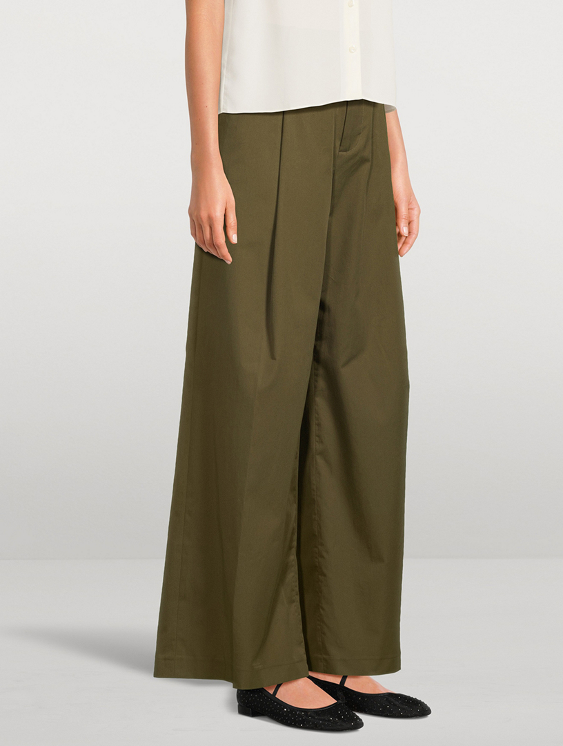 Pleated Wide-Leg Pants
