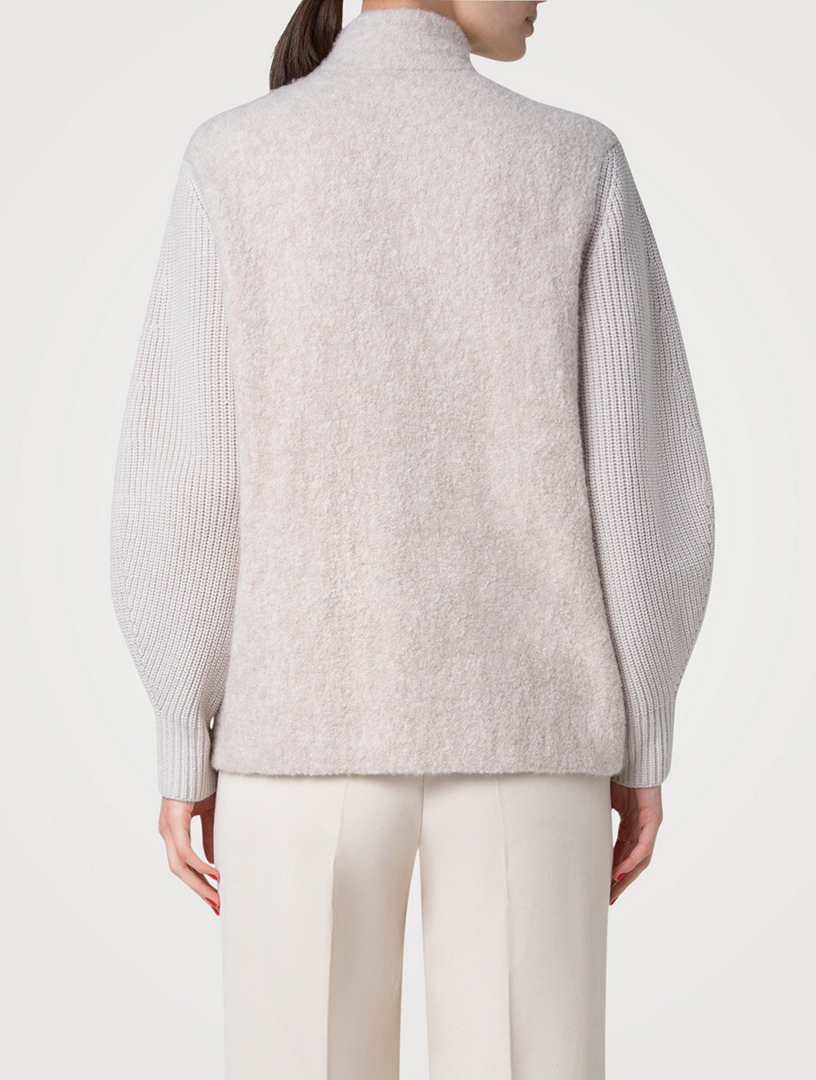 Cashmere Silk And Wool Cardigan