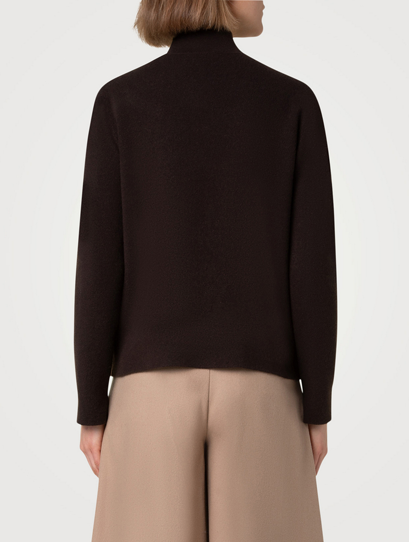 Cashmere Wool Double-Face Reversible Cardigan