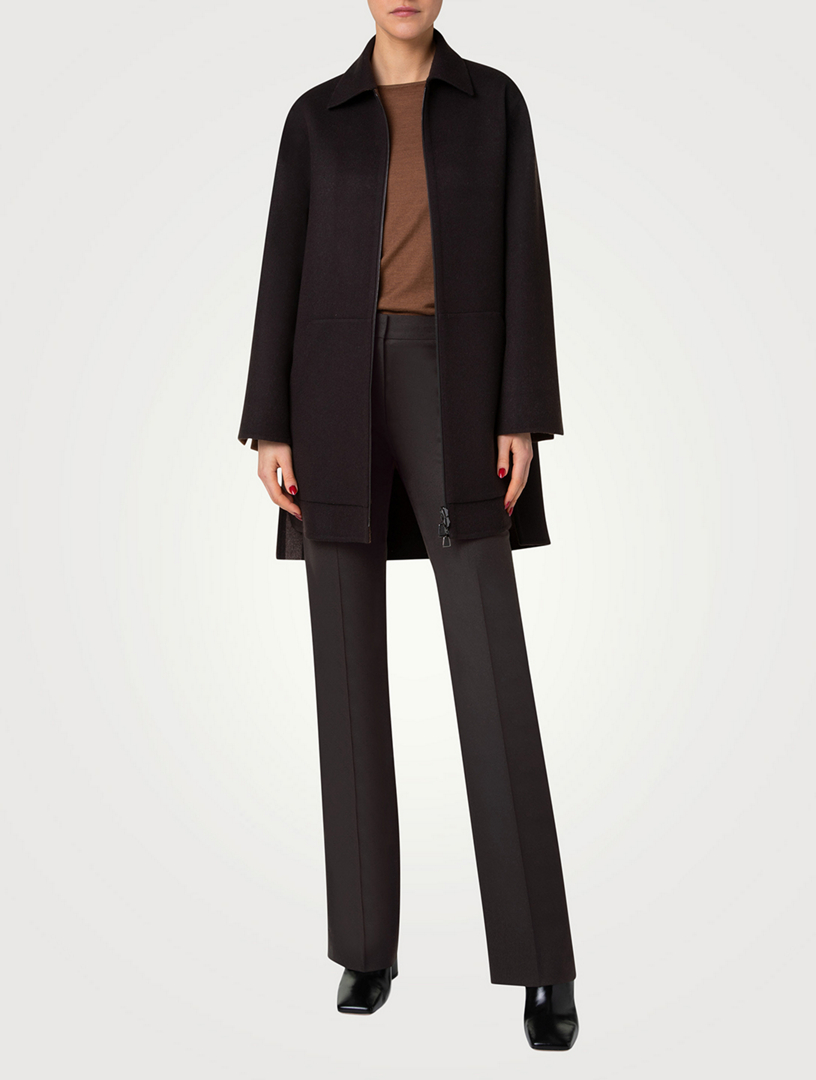 Fabiola Wool Cashmere Double-Face Reversible Coat