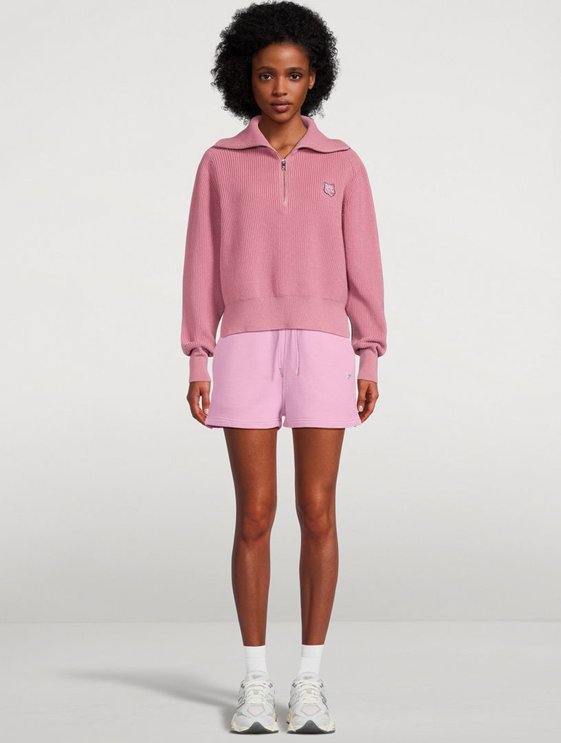 MAISON KITSUNÉ Bold Fox Head Half-Zip Sweater | Holt Renfrew