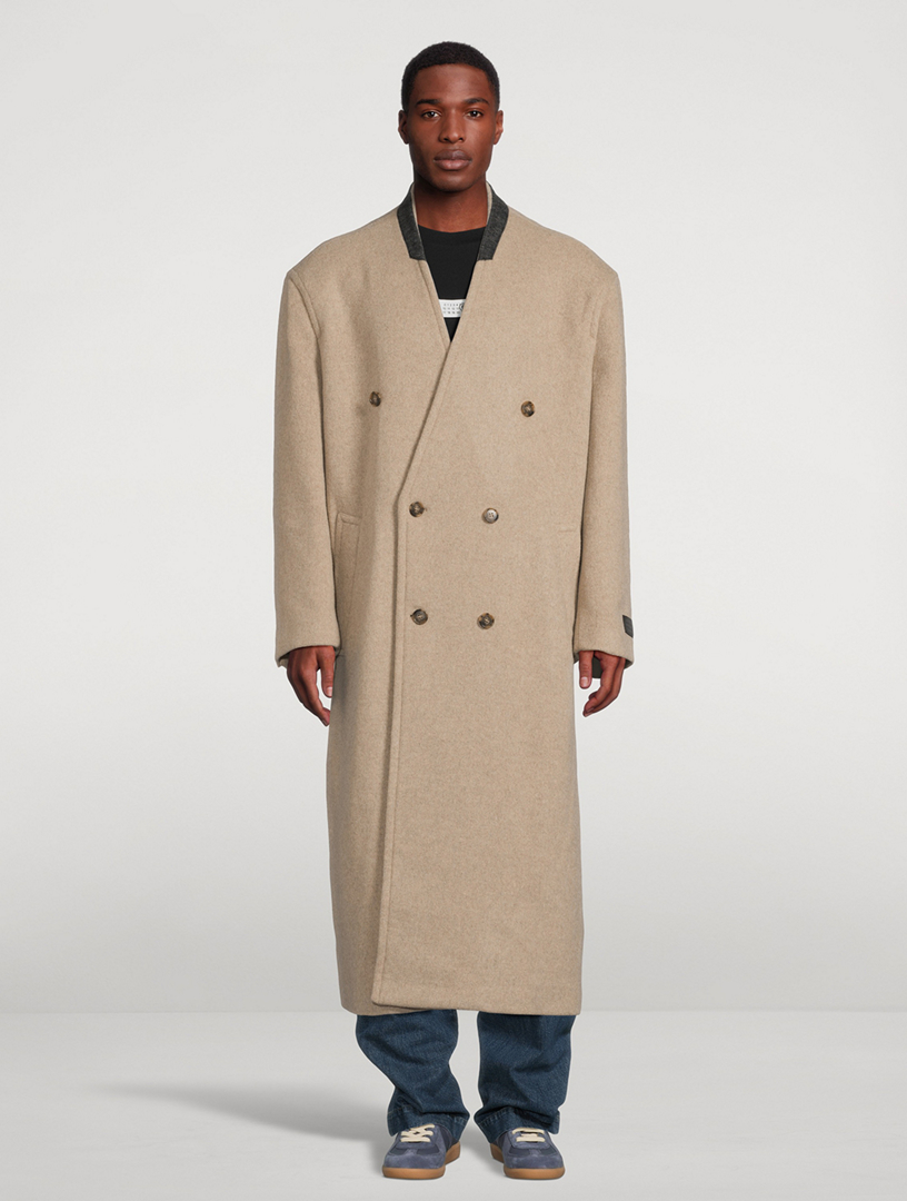 MM6 MAISON MARGIELA Wool Blend Double Breasted Coat Holt Renfrew