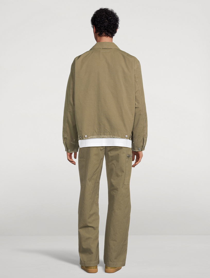 Distressed Cotton Sports Jacket
