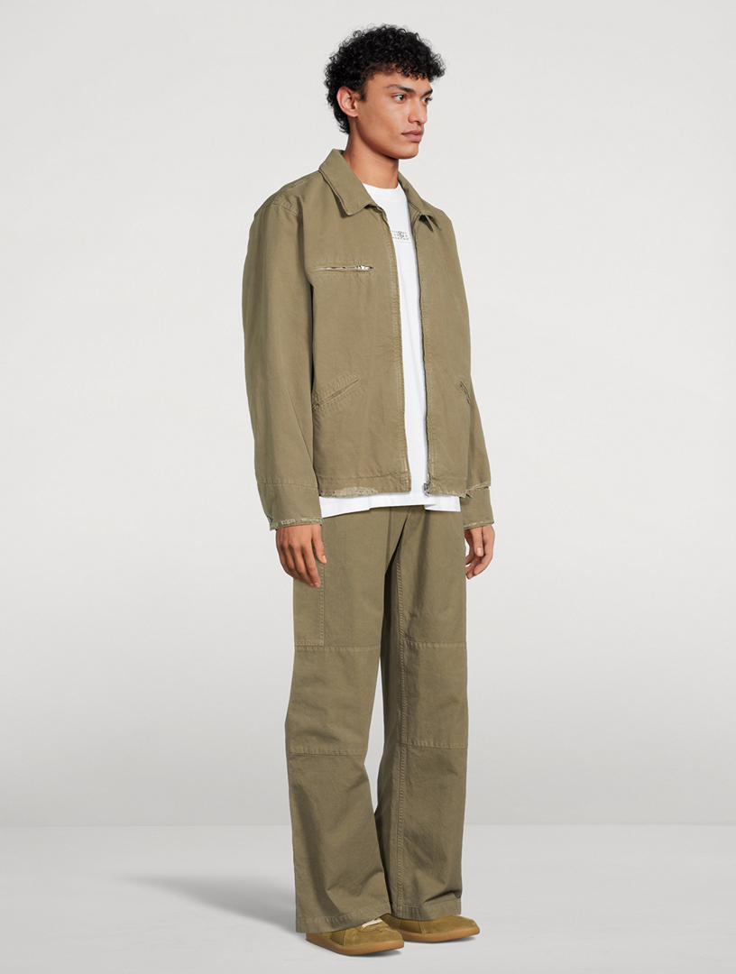 Distressed Cotton Sports Jacket