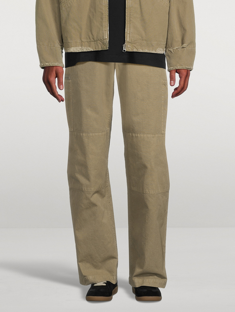 Cotton Jersey Straight-Leg Pants