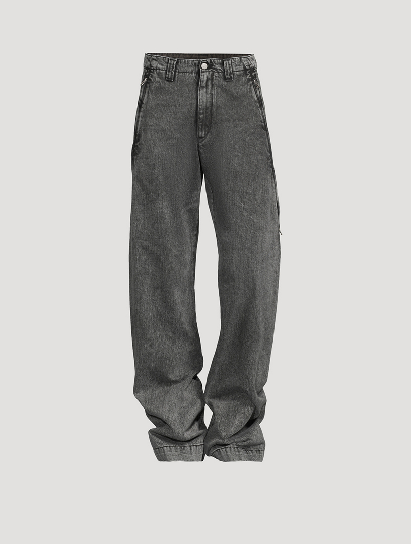 Straight-Leg Denim Trousers