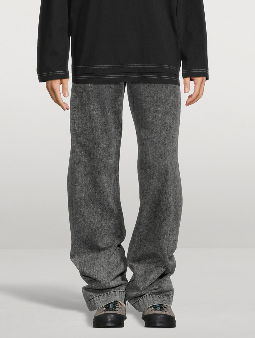 Straight-Leg Denim Trousers