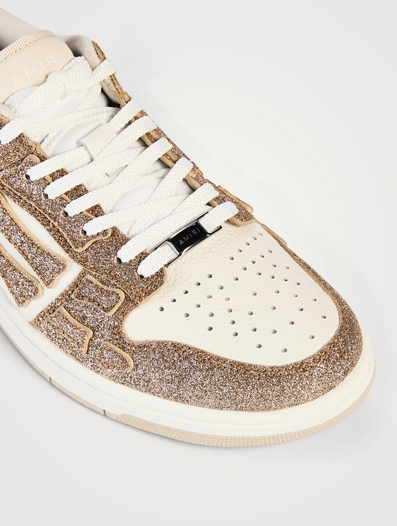 Skel Glitter Leather Sneakers