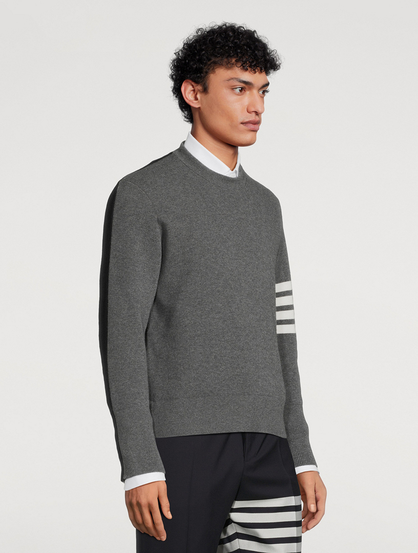 Wool-Blend Four-Bar Hybrid Sweater