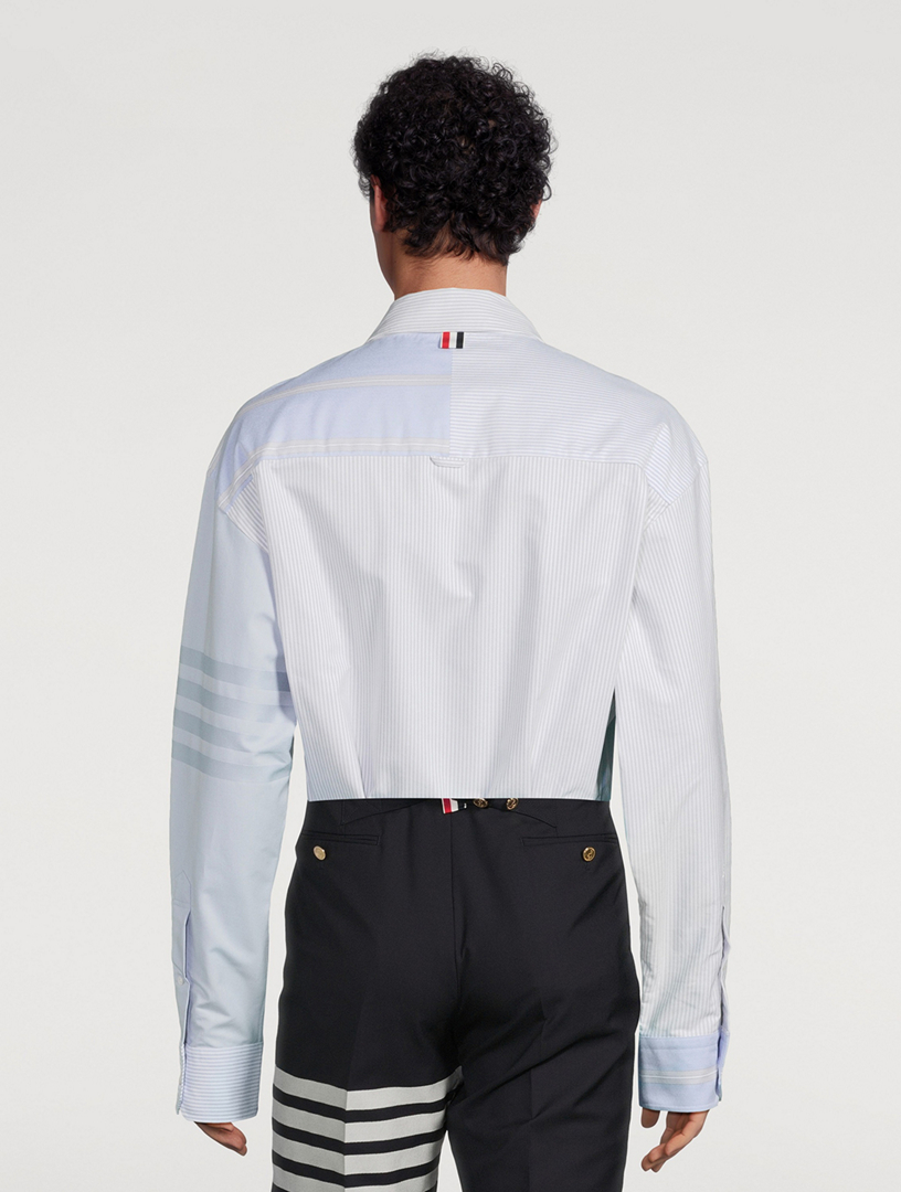 Cotton Four-Bar Oversized Shirt