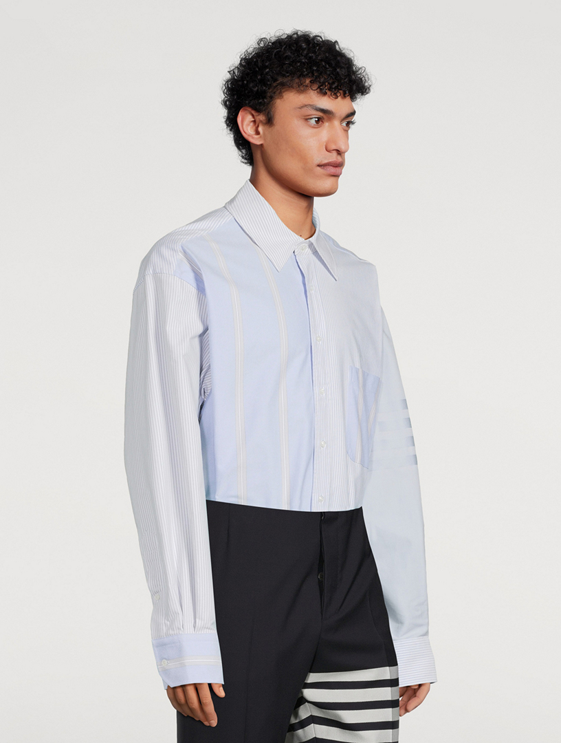 Cotton Four-Bar Oversized Shirt