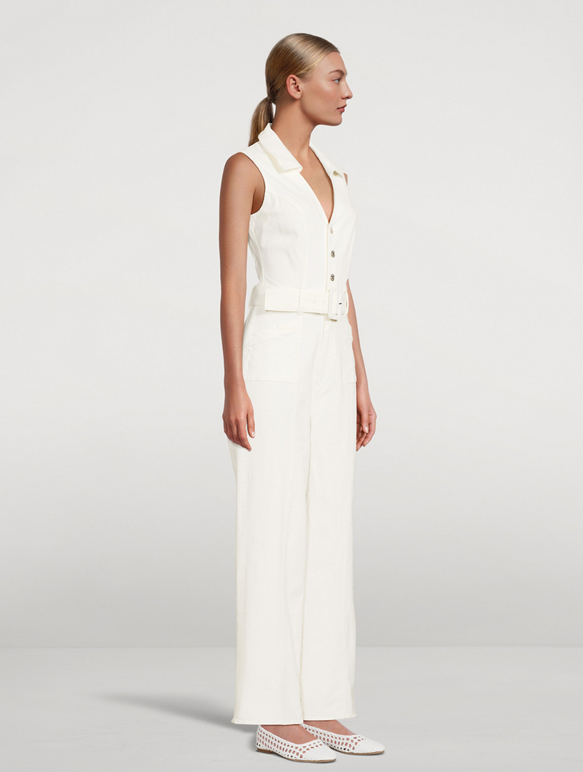 Sasha Belted Denim Jumpsuit