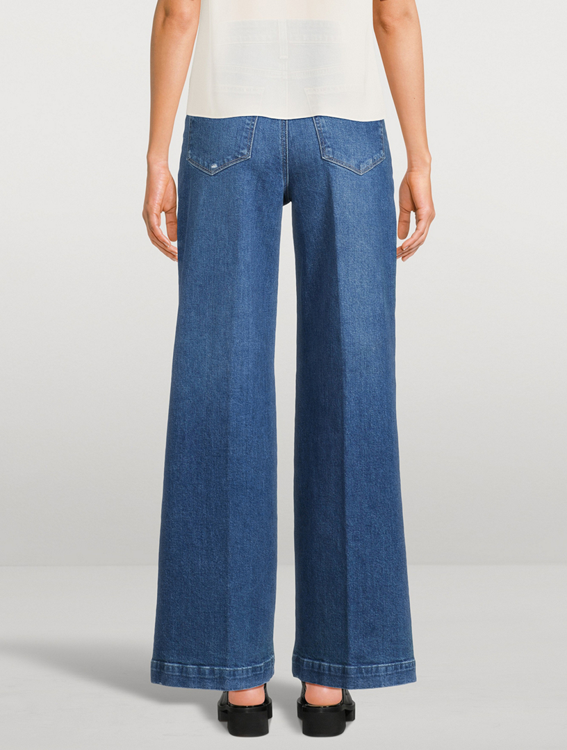 PAIGE Women's Harper 30 High Rise Extra Wide Leg Jeans - Vintage Denim In Roadhouse Wash