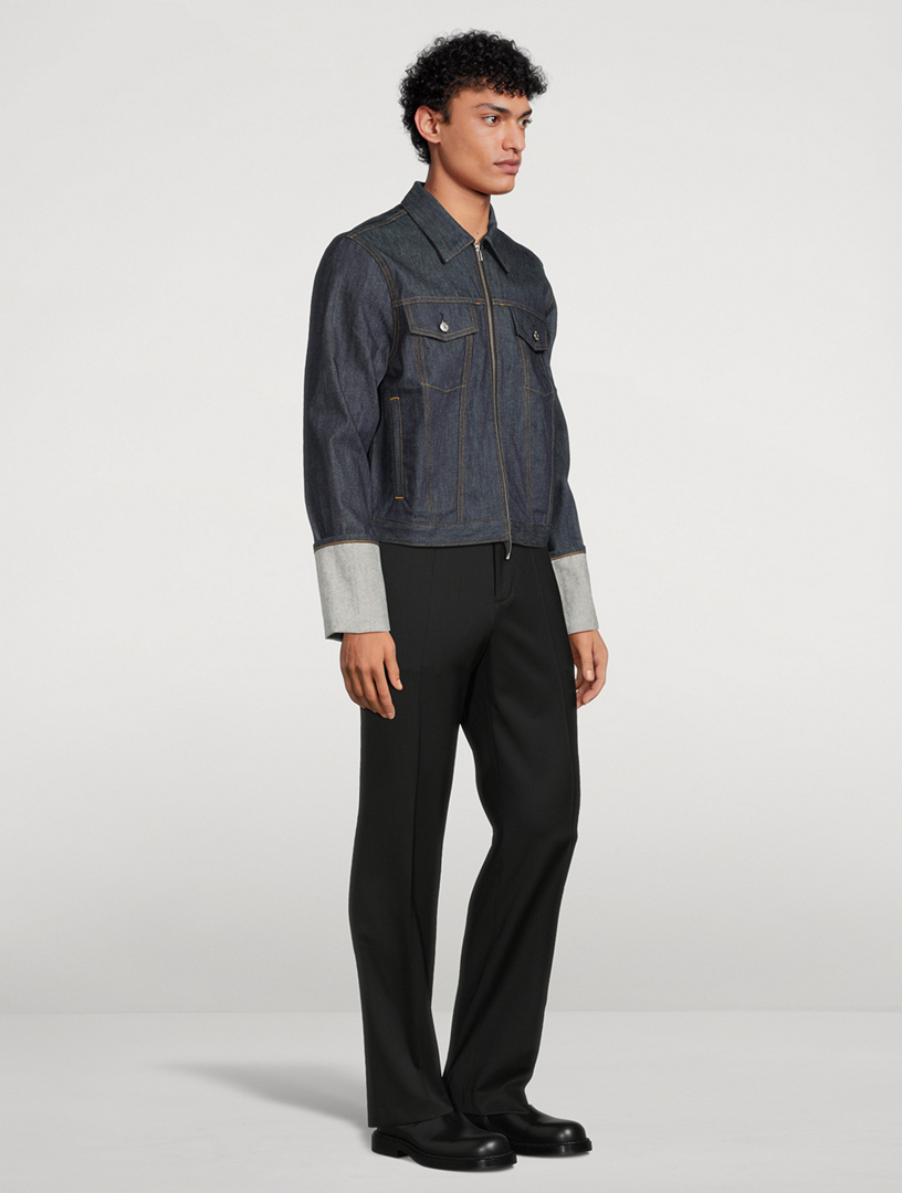 Cuffed Denim Trucker Jacket