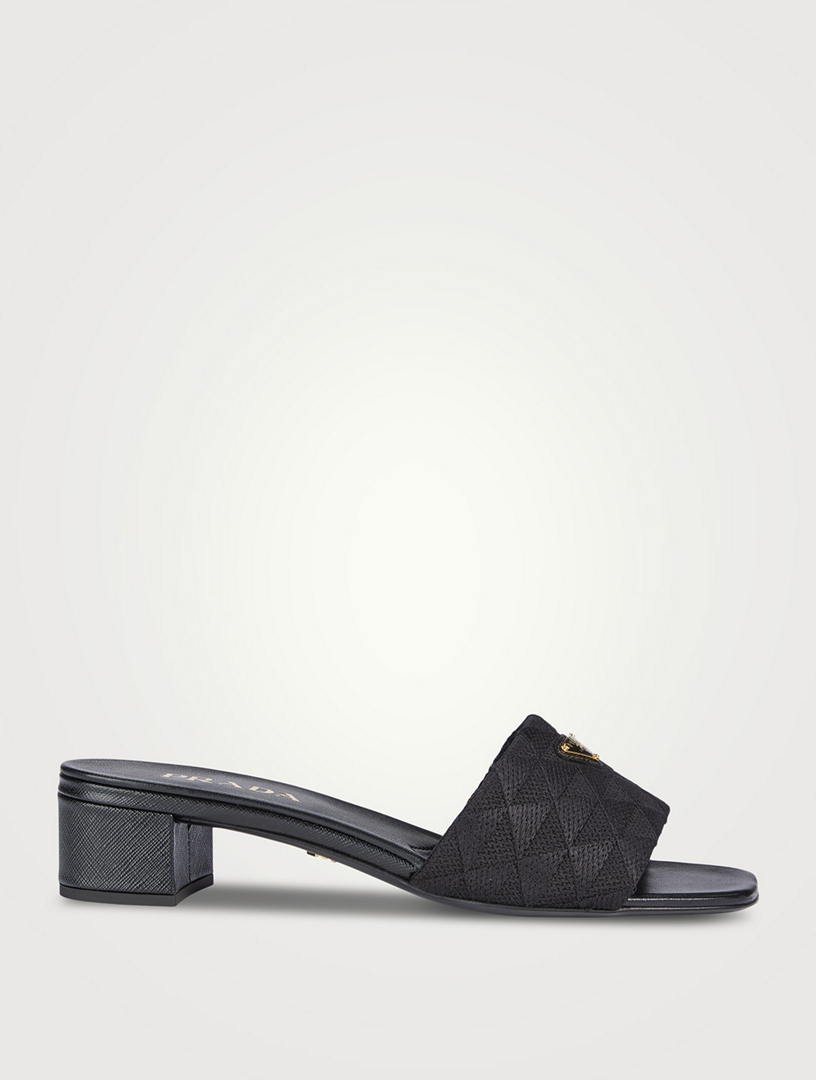 PRADA Embroidered Mules Holt Renfrew