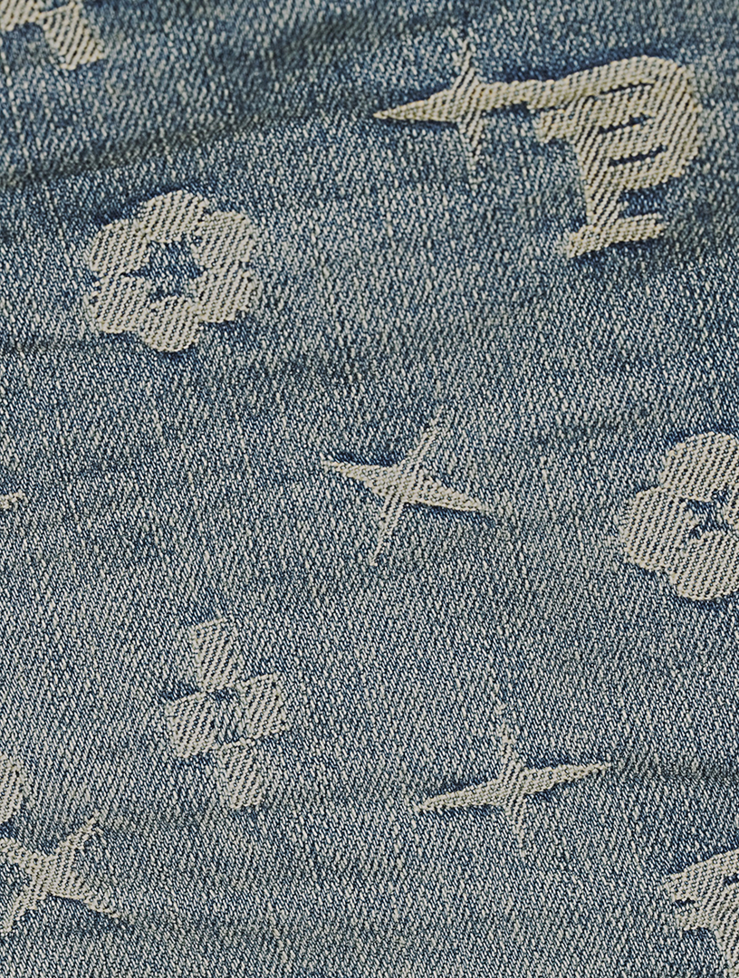 Monogram Jacquard Stretch Skinny Jeans