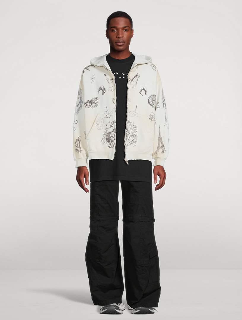 BALENCIAGA Tat Zip Hoodie | Holt Renfrew