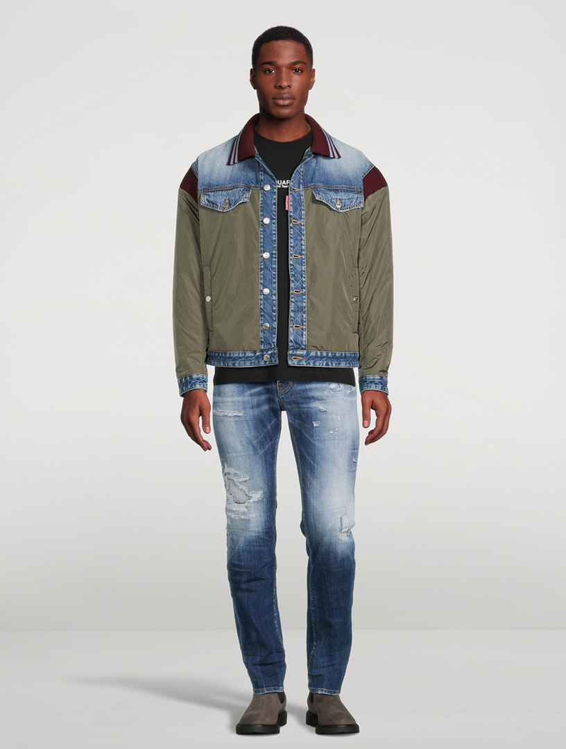 Varsity Padded Denim Jacket