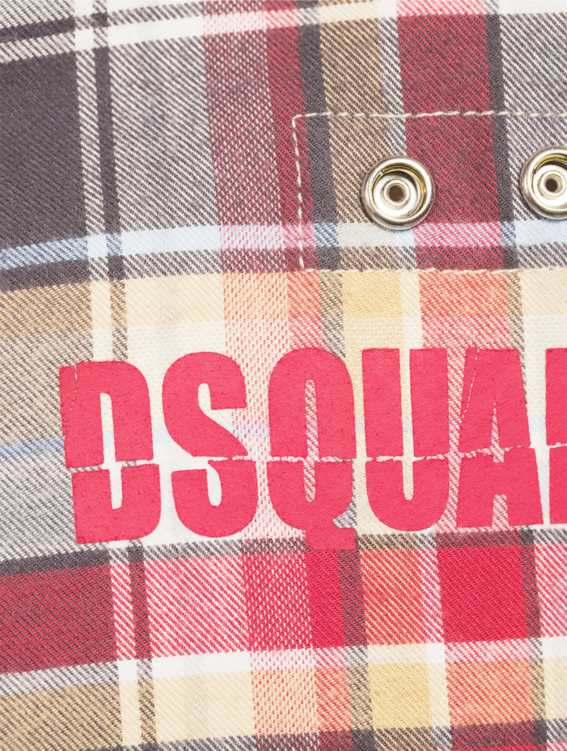 Rugged Patchwork Shirt Check Print