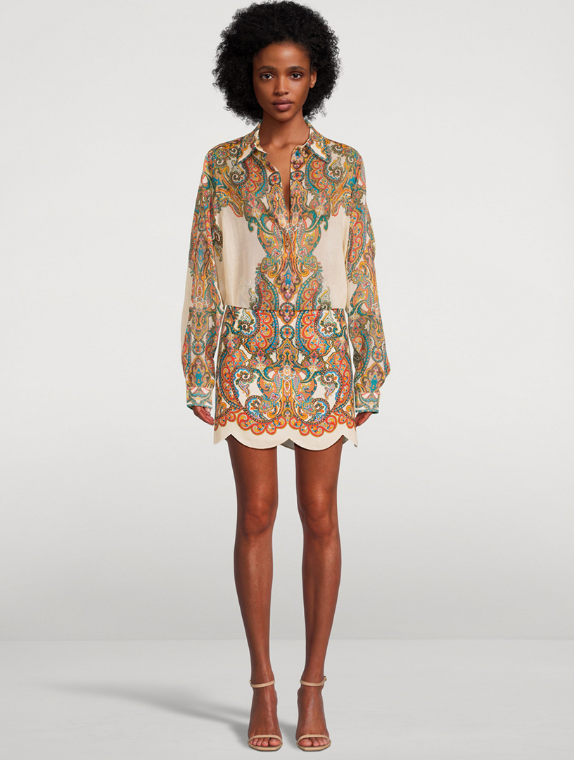 Ottie Mini Skirt Paisley Print