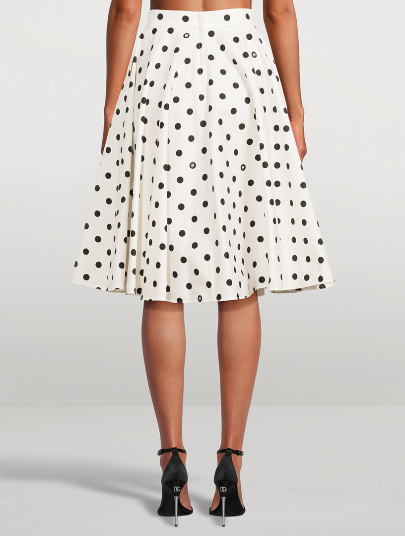 Poplin Circle Skirt Polka Dot Print