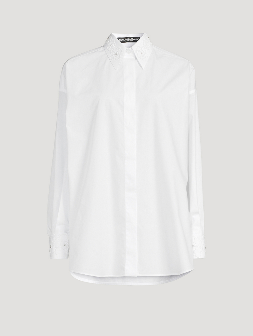 Embroidered Poplin Shirt