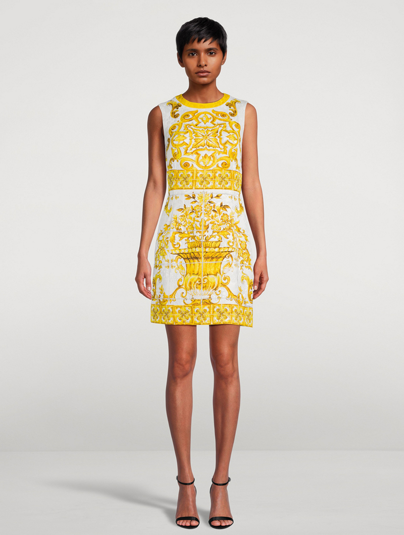 DOLCE GABBANA Shift Dress In Majolica Print Holt Renfrew