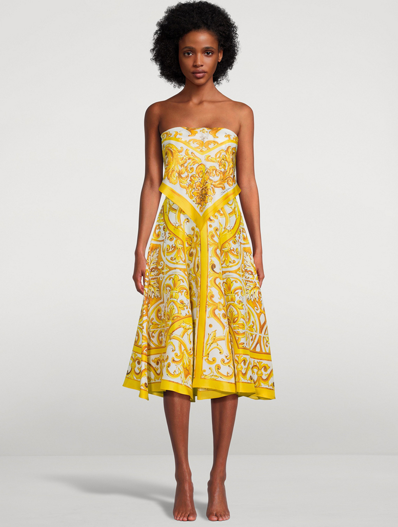 Dolce and gabbana yellow dress hotsell