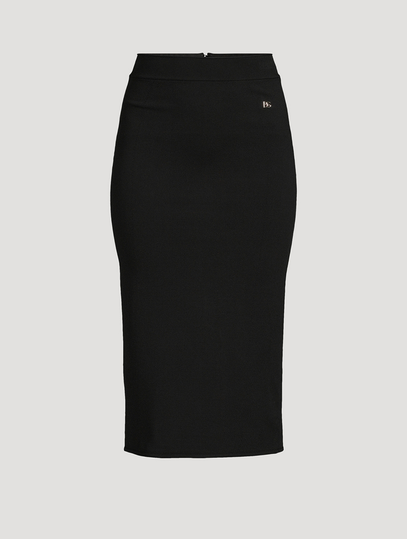 Stretch Knit Pencil Skirt